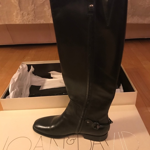 Joan & David "Zahari" Flat Riding Boots Black NWOT - Picture 3 of 6